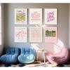 6Pcs Christian Wall Art Pink Bible Verse Canvas Bow Paintings Cute Preppy Posters Coquette Aesthetic Prints Trendy Scripture Jesus Picture Wall Decor