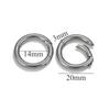 304 Stainless Steel Bolt Spring Ring Clasps Polished Heart Circular Connector DIY Necklace Jewelry Making Lobster Buckle, 1Piece