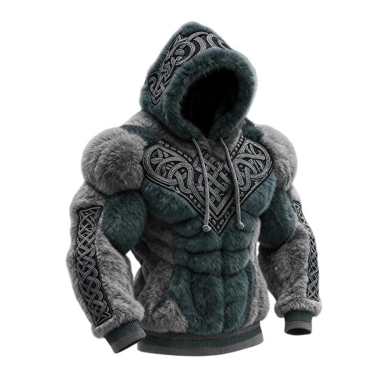 Чоловічий светр-худі з капюшоном на шнурку, з довгим рукавом, 3D цифровий принт, вуличний стиль, повсякденний, для тренувань