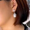 Light Luxury Lace Pearl Earrings Inlaid With Zircon Beads Earrings, Earrings, Female Pendant.