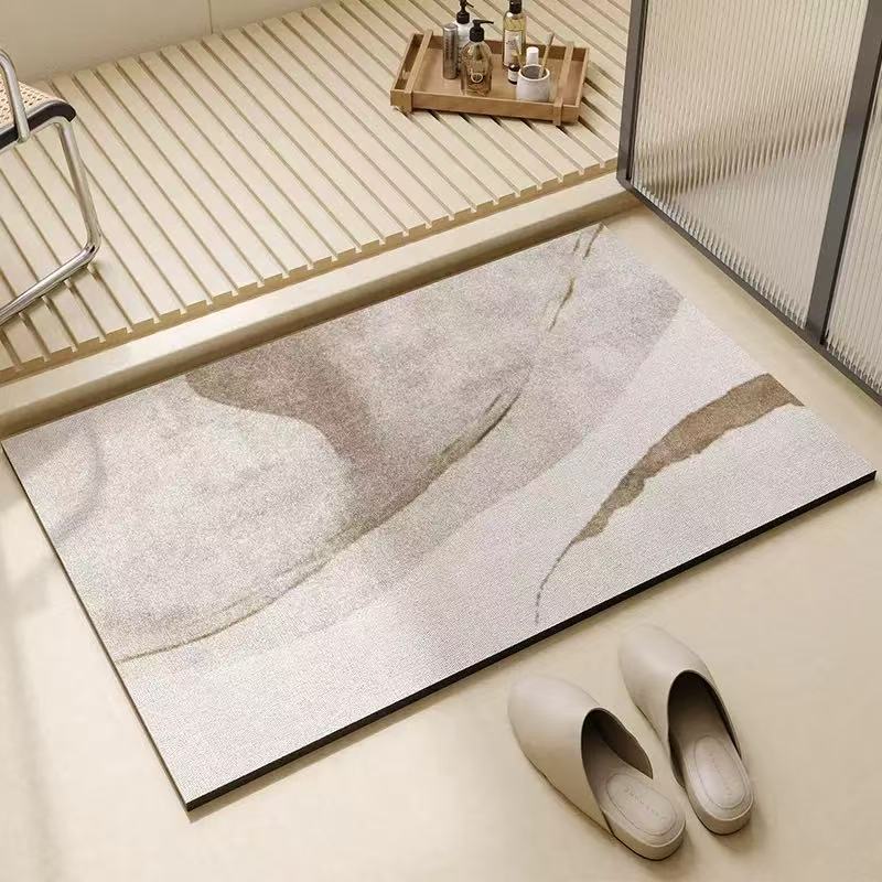 Diatom Mud Floor Mat Dirt-resistant and Easy-to-clean Anti-slip Mat Household Water-absorbing Quick-drying Foot Mat Wear-resistant Bathroom Floor Mat