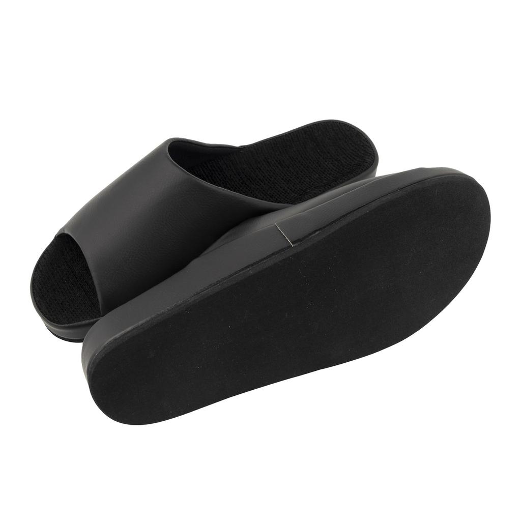 Okamura Foot Comfort Made in Snug Comfortable Slippers, Color, 30cm, Black, HECE6907BK, Japan, Fit,