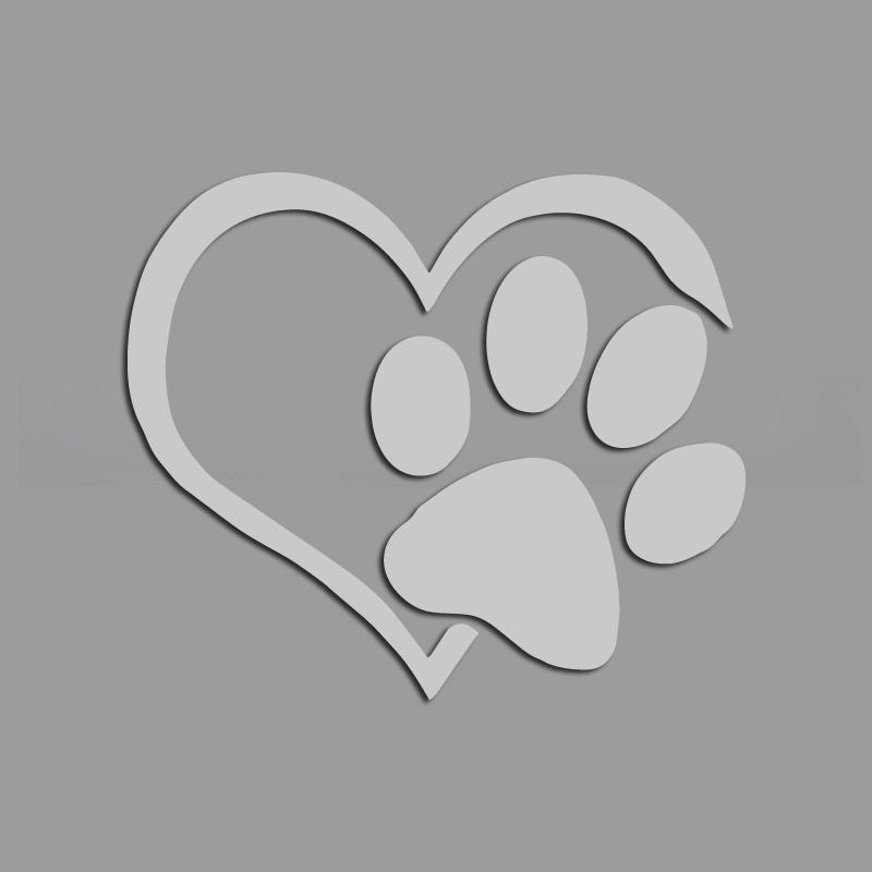 Cute Dog Paw Heart Creative&funny Stickers for Cartoon Fans&lover,high Quality for Car Trucks Motorcycles &laptops
