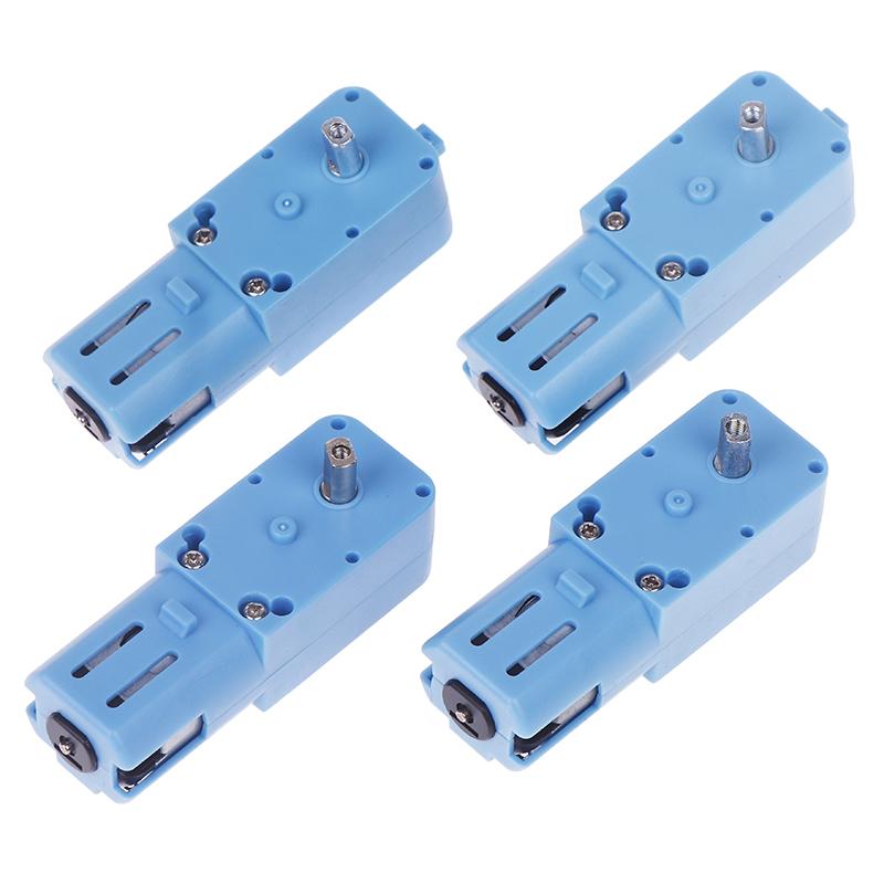 Dc 3V-6V 1:90 Blue Gear Motor All Metal/Half Metal Single Axis Gear Motor Robot Intelligent Vehicle Speed Reducer Tt Motor