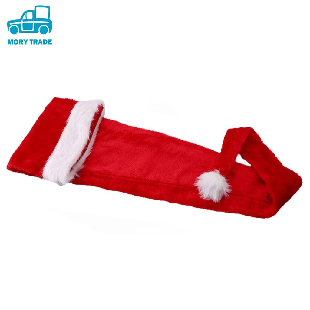 MORYTRADE Santa Hat, Santa Costume, Christmas Cosplay, Santa Claus, Extra Long, 1.5m (Red)