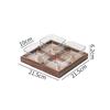 Creative Glass Walnut Fruit Bowl with Compartments for Snacks & Desserts