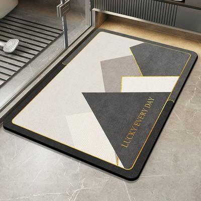 Modern Simple Diatom Mud Floor Mat Bathroom Water-Absorbing, Non-Slip And Dirt-Resistant Floor Mat Bathroom Easy To Take Care Of Quick-Drying Floor