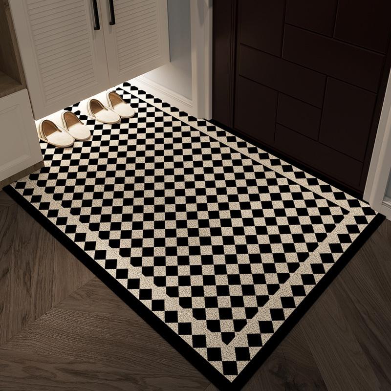 Modern Simple Lattice Porch Silk Ring Floor Mat Is Easy To Clean, And Can Be Freely Cut Into The Home Floor Mat Non-Slip Floor Mat