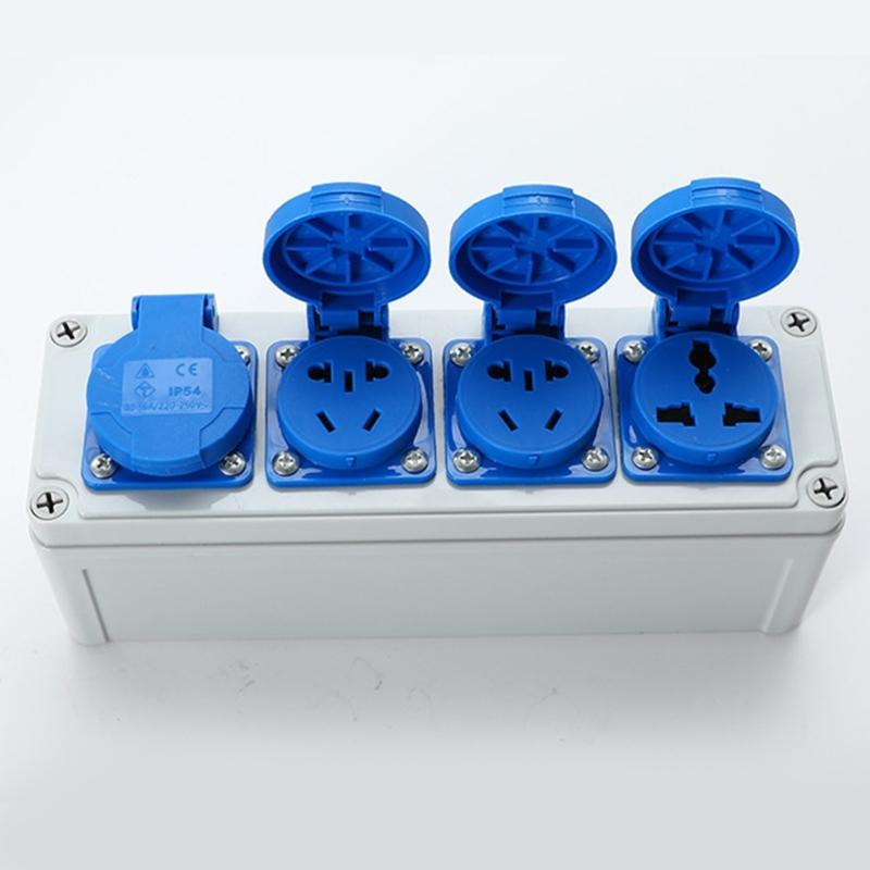 Outdoor Power Distributor 220V 10A Plastic Waterproof Junction Box for Outdoor Electrical Safety Easy Installation