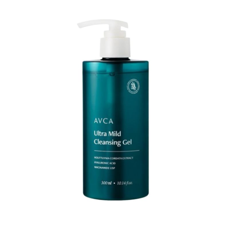 AVCA Ultra Mild Houttuynia Cordata Hyaluronic Cleansing Gel Low Irritation Hydrating Face Cleanser 300ml 1