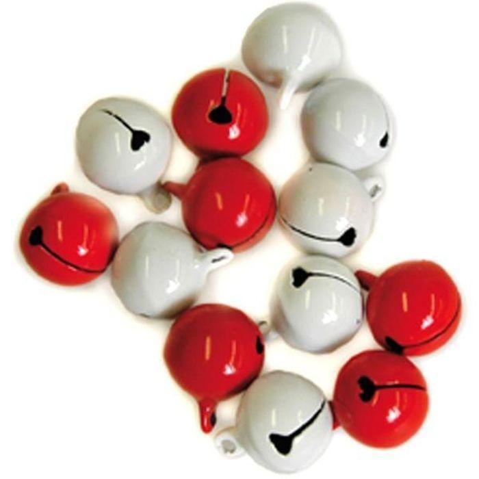 40 White and Red Jingle Bells