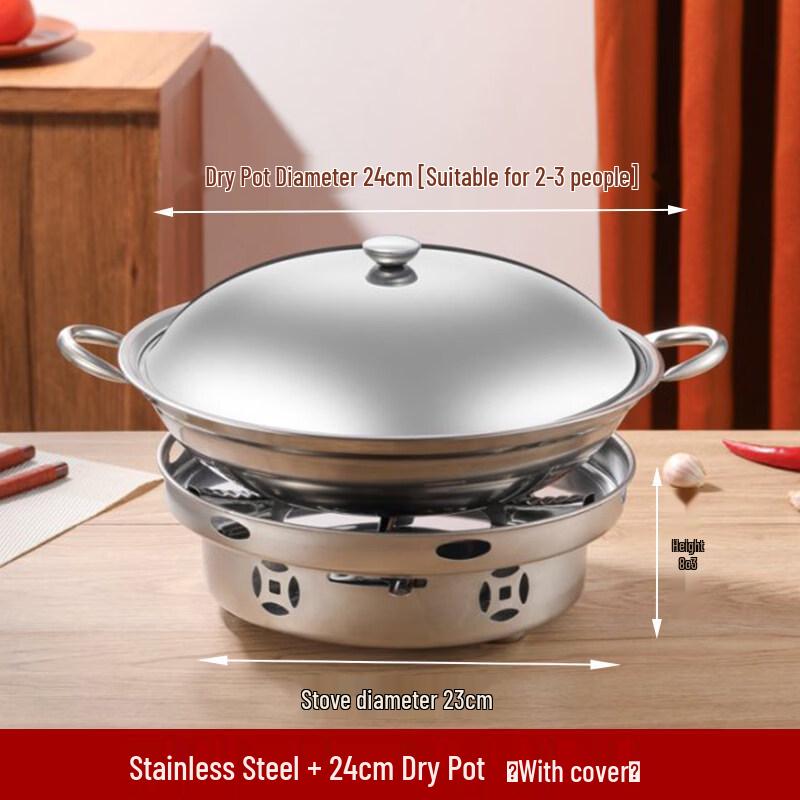 Portable Windproof Alcohol Stove Mini Hot Pot