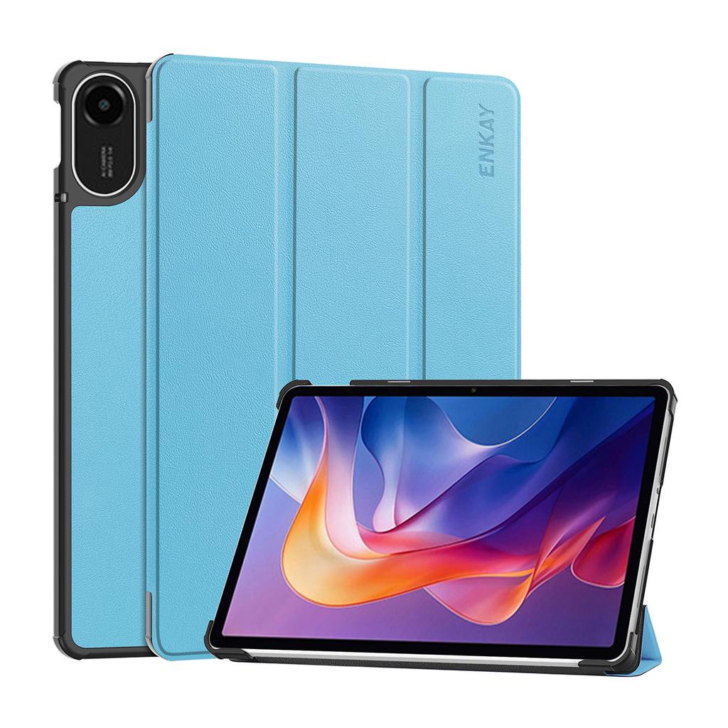 For Xiaomi Redmi Pad 2 Trifold Stand Cover ENKAY HAT PRINCE PU Leather+PC Tablet Case with Auto Wake/Sleep