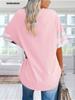 Women's Oversized Color Block T-Shirt Half Sleeve Crew Neck Loose Cotton Tunic Top