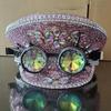 Shimmering Rhinestones Hat Wedding Party Sequined Captain Hat Bachelorette Hat Cosplay Costume Marine Hats