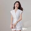 Women's Chic Two-Piece Set: Top & Wide-Leg Shorts