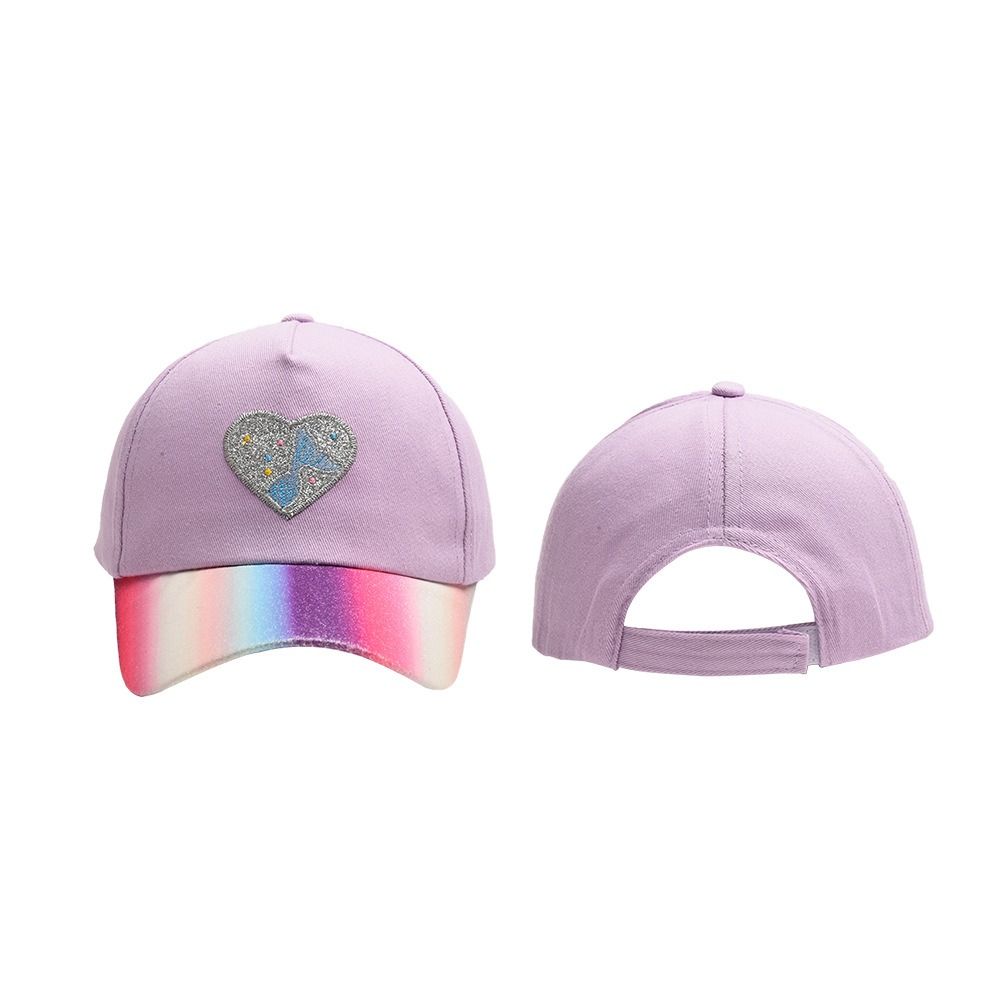 Versatile Child Visor Hats Love Heart Embroidery Snapback Hat Trend Baby Sun Hat  Kids Children