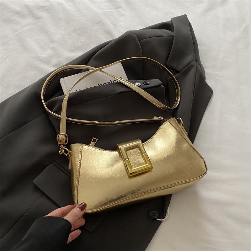 Niche design handbag women's 2025 new retro fashion shoulder bag high sense versatile baguette bag underarm