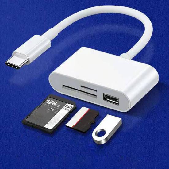 Čtečka karet 3v1 Multifunkční USB 2.0/Type-C U Disk Čtečka TF karet OTG Adaptér pro mobilní telefon