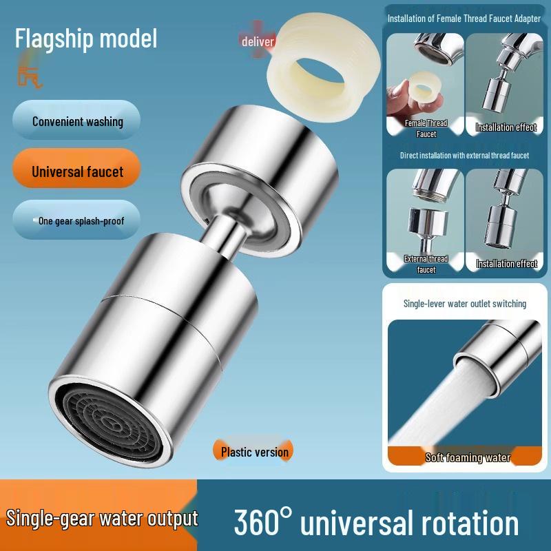 Rotatable Mechanical Faucet Extender - Anti-splash Multifunctional Spout Head