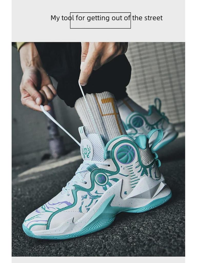 Winter Style Anti-Slip Leather Waterproof Basketball Sneakers for Couples