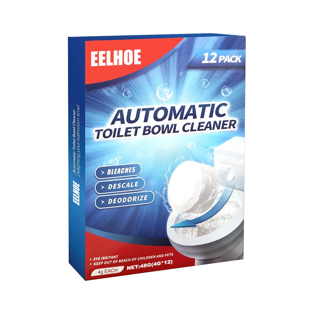 Eelhoe 12pcs Toilet Cleaning Effervescent Tablets Powerful Stain Removing Deodorizing Freshener