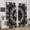 Moon Flower Blackout Curtains   Rustic Farmhouse Plant Moon Floral Bohemian Natural Print Window Drapes   for Bedroom Living Room