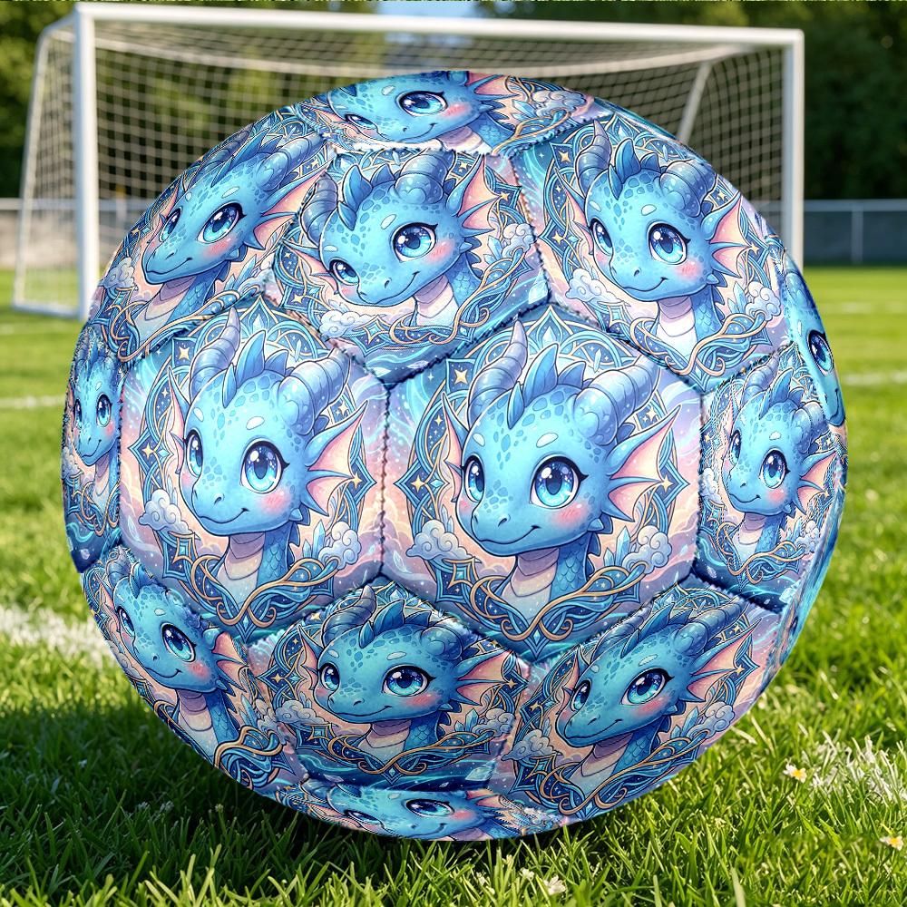 1pc Fantasy Dragon Art Themed Soccer Ball, Size 5, Lightweight PVC Material, Outdoor Training Soccer Ball Gift. q62253