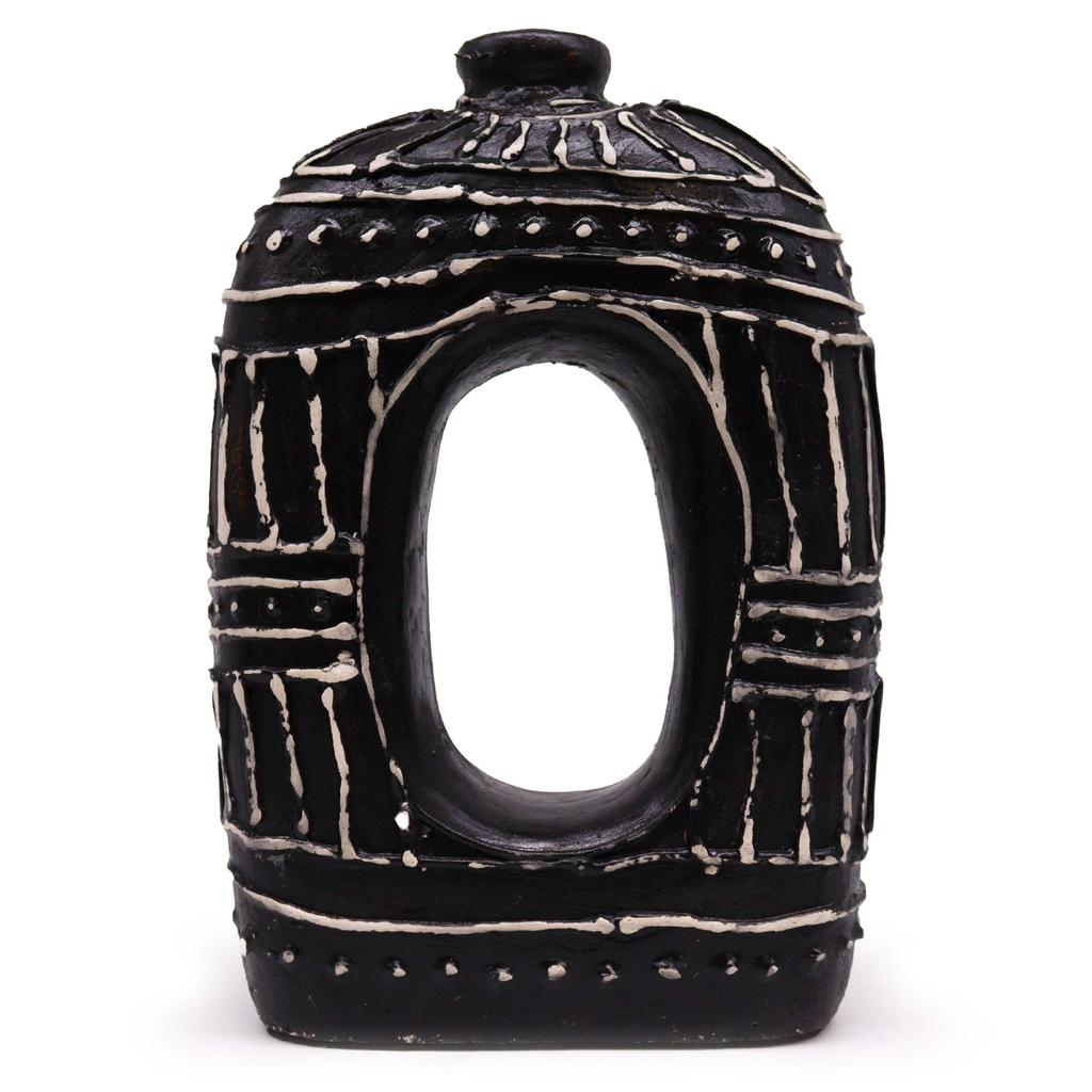 Donut Vase Oval Chocolate 30cm