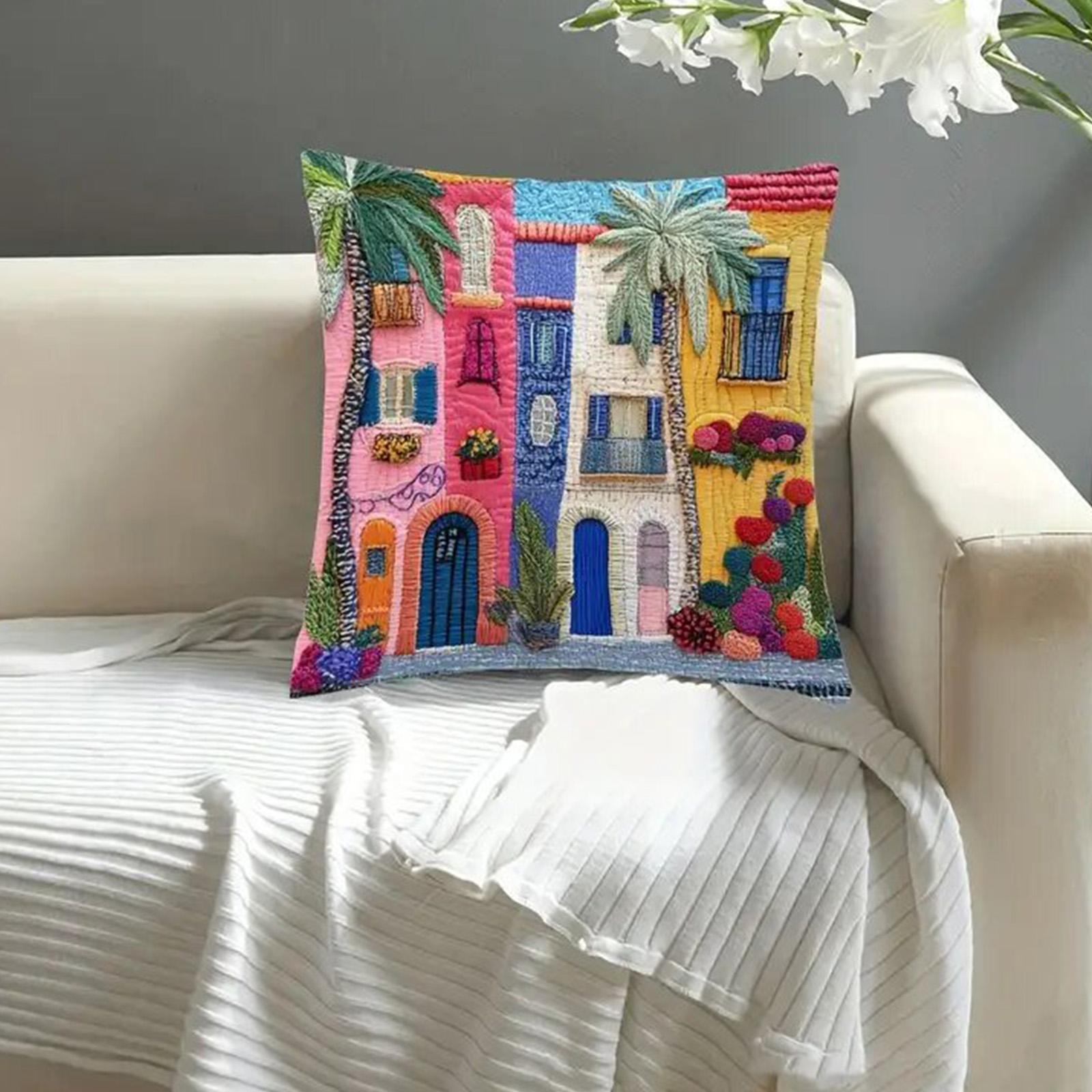 

Mediterranean Decorative Pillowcase, Interesting Dog Pillow, Home 17x17 Inch Pillow,fun Dog Pillow One Size