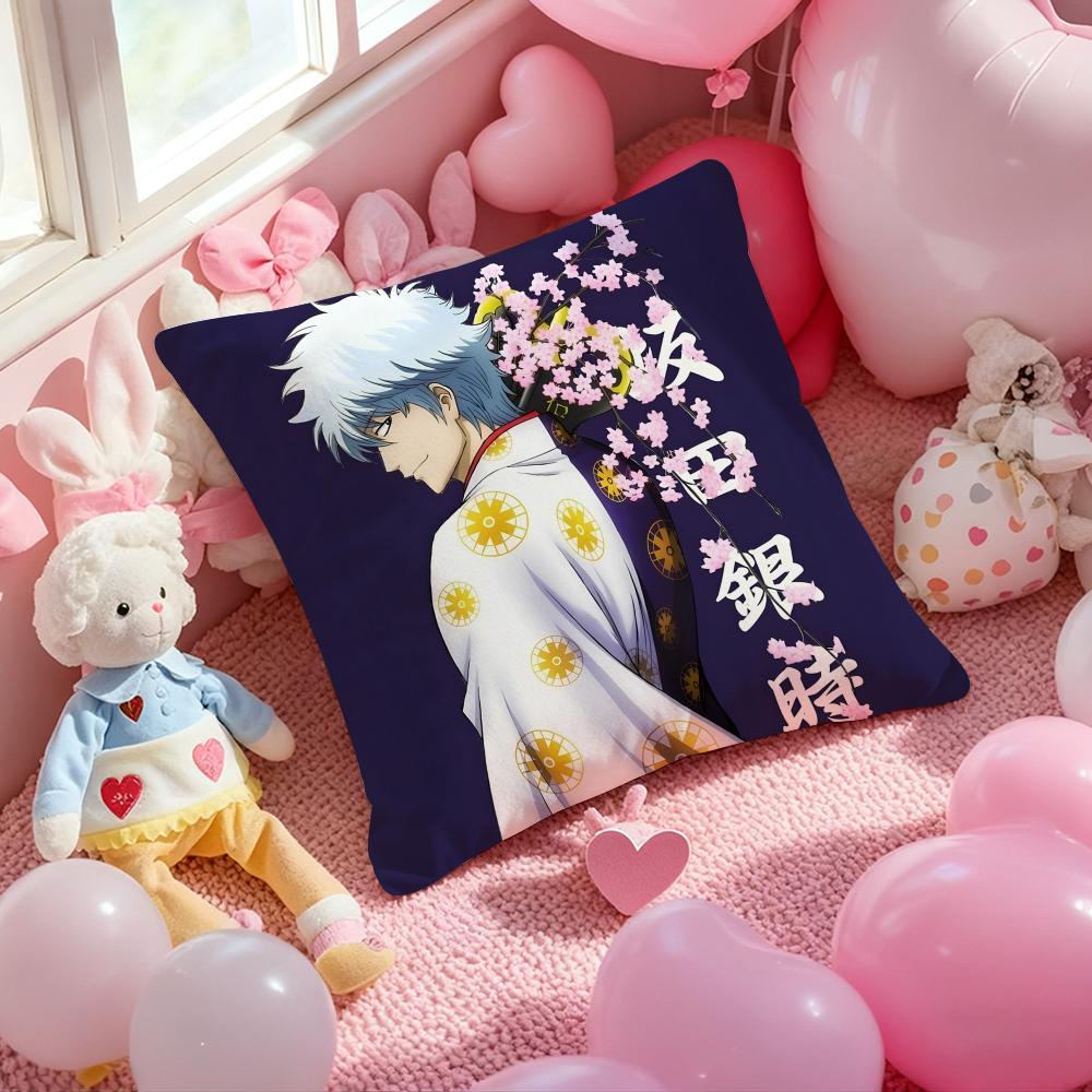 Аниме G-GINTAMA Наволочка с принтом, Наволочка для подушки для гостиной, Дивана, Наволочка и декор для спальни 12x12Inch