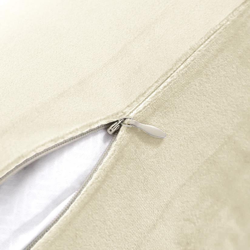 Decorative Pillowcase, Beige, Velvet