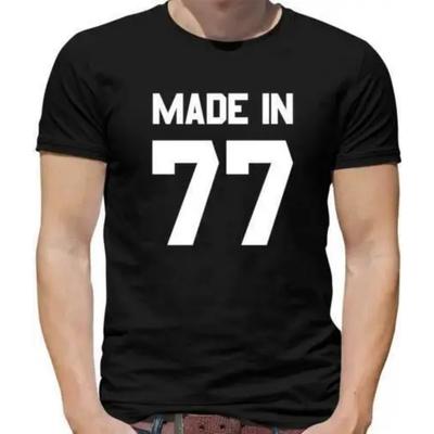 Made In Birthday 77 Mens T-Shirt - 1977 - 43 - 43rd - Birthday - Birth Year -Age