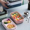 Lunchbox, Bento-Box für Studenten, Büroangestellte, doppellagiger Mikrowellen-Heiz-Lunchbehälter, Lebensmittelaufbewahrungsbehälter