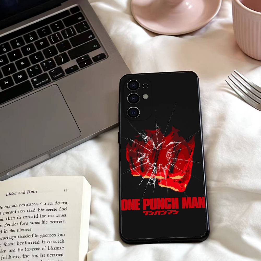 O-One Punch Man Anime Phone Case For Samsung S25,24,23,22,30,21,10,9,Ultra,Plus,Lite,FE,4,5 G Soft Black Case