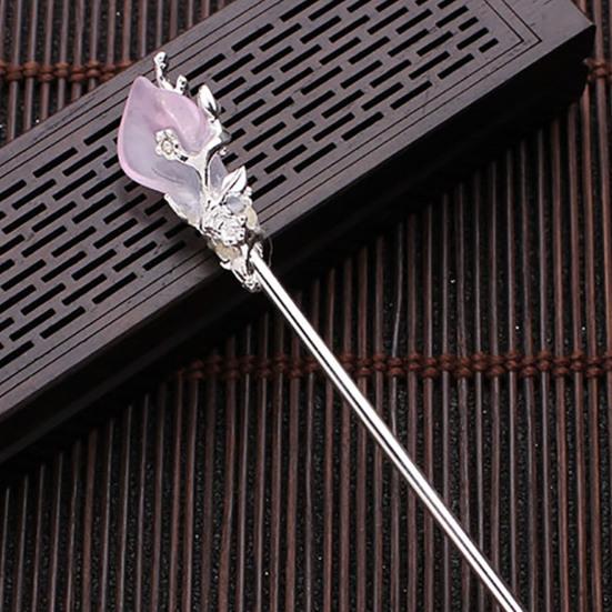 Inlaid Transparent Faux Crystal Hair Stick Vintage Chinese Style Hair Chopstick Hair Accessories