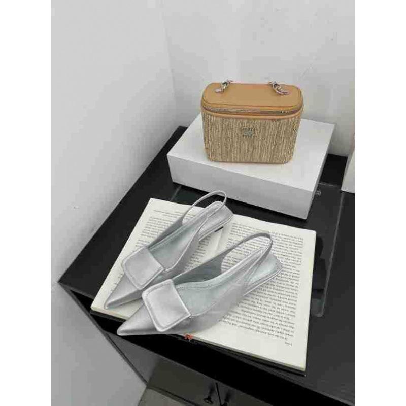 Design sense French temperament not tired feet high heels women's 2025 new thin heel pointed head bag head sandals empty shoes