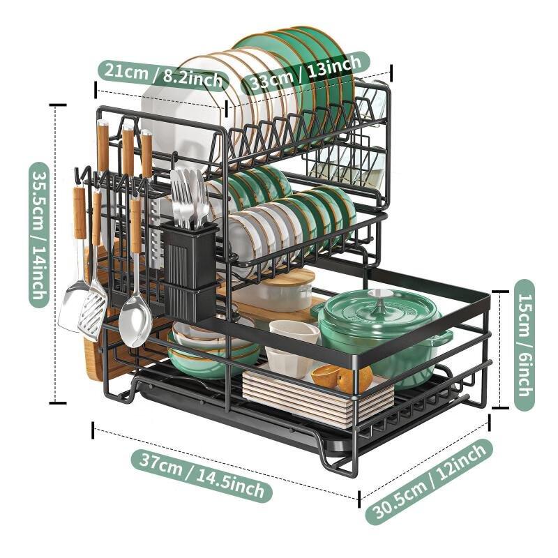3-Tier Kitchen Dish Drying Rack