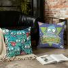 Funny Cute Hangyodon Cushion Cover Birthday Anniversary Gifts Double Sided Printed Zipper Cushion Cover Soft Skin Bedding