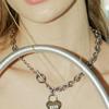 VVV Signature Logo Heart Chain Toggle Surgical Necklace