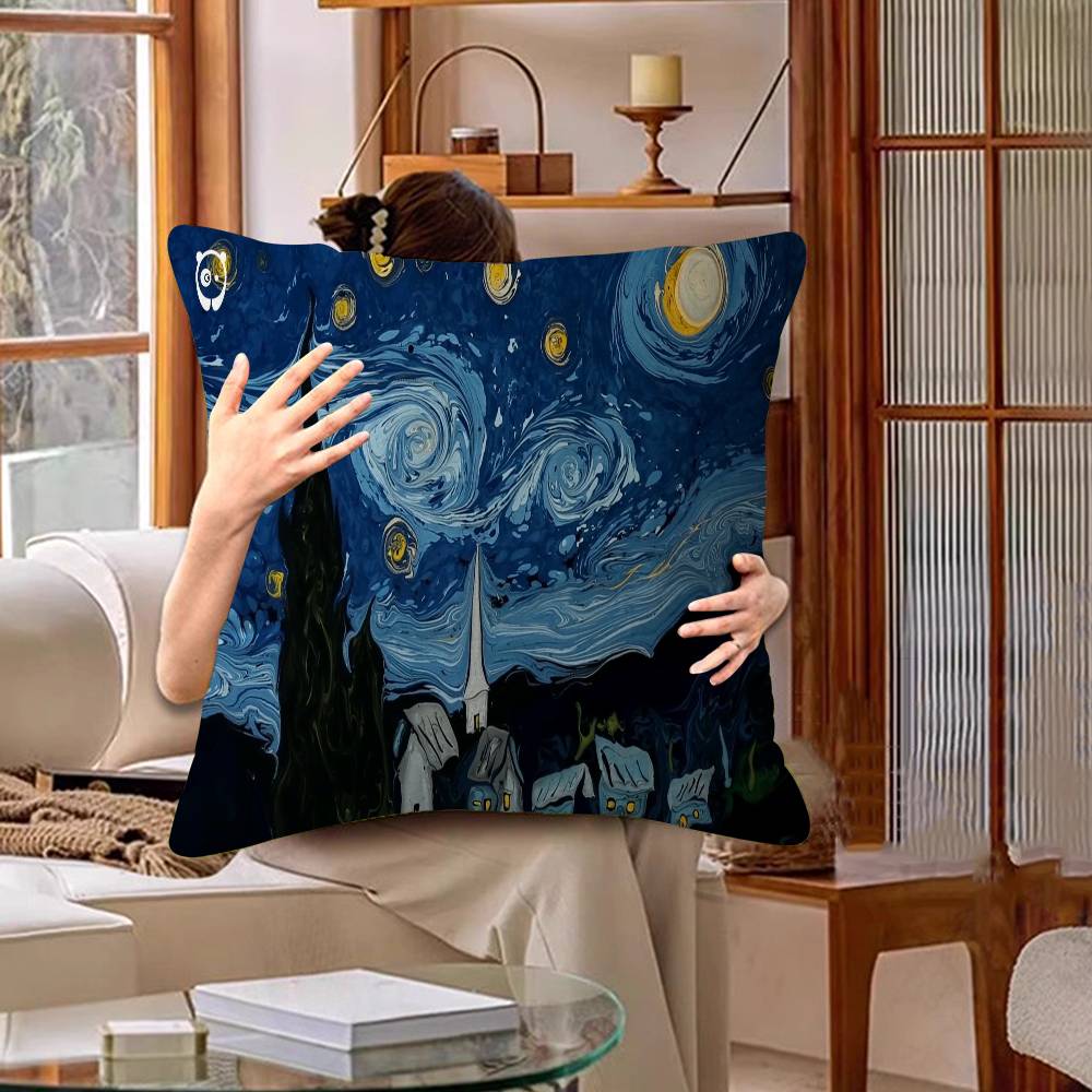 Vintage Art Van Gogh Oil Painting Pillow Cover Design cushion Cover decor Holiday Decorati