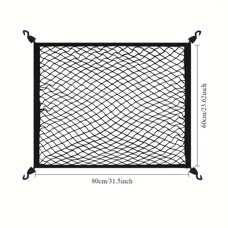 Universal Large Car Cargo Net Nylon Elastic Mesh Luggage Cargo Storage Pickup Tidy Net for Van SUV Truck Mesh Network Pocket
