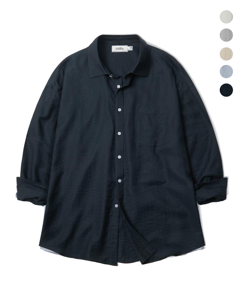 COSTUME O’CLOCK Linen Oversized Long Sleeve Shirt 5 Colors Coossh192