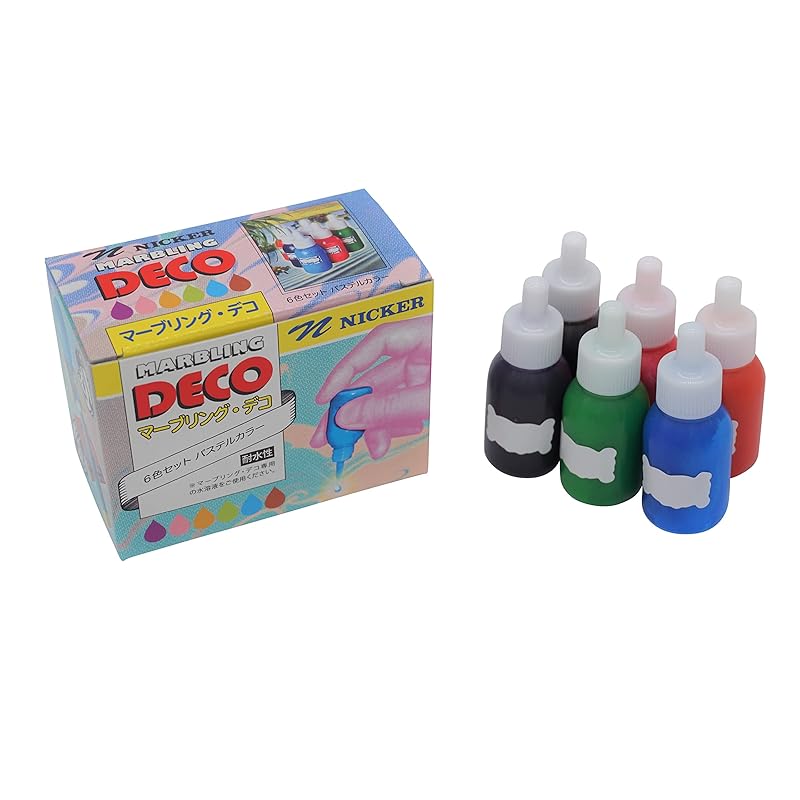 

Nicker paint colour) marbling deco 6 color set pastel colors MD-6PN
