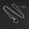Six-Character Mantra Titanium Pendant: Retro Couple's Necklace with Luck-Turning Charm for Men