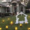 Homemory Flameless Christmas Nativity Scene Candles, Battery Operated LED Pillar Religion Candles, Nativity Sets Indoor Outdoor Decorations for Xmas