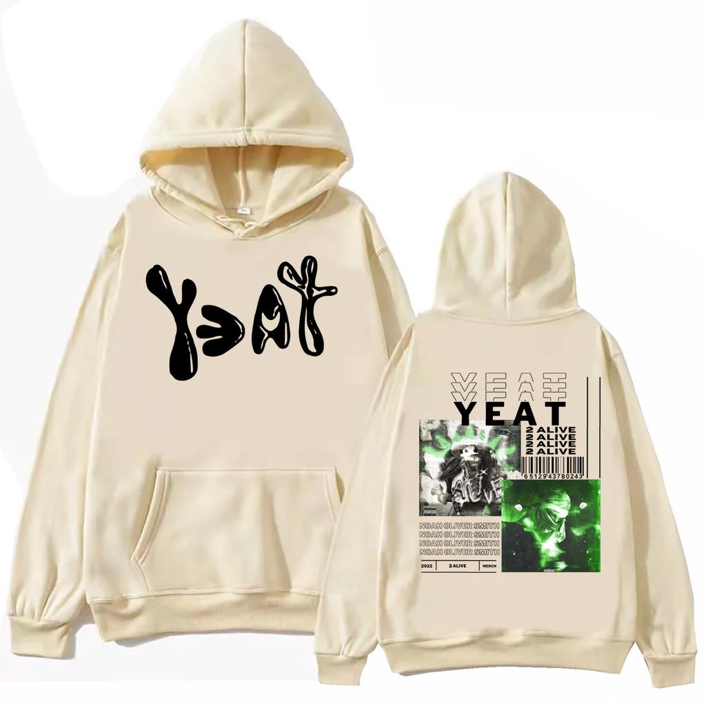 Yeat 2093 Hoodie Harajuku Hip Hop Pullover Tops Sweatshirt Music Fans Loose Classic Simple Long Sleeve Casual Oversized Trendy