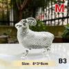 Crystal Sheep Figurine 2027 Zodiac Sheep Statue Home Desktop Bookshelf Office Ornament Sheep Decor Feng Shui Bring Fortune