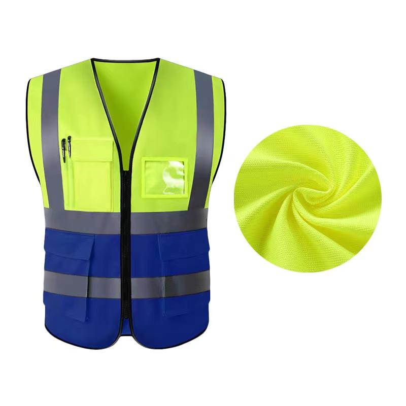 Reflective Multi-Pocket Safety Vest for Construction, Cycling, and Sanitation Workers