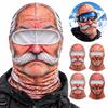 3D Gesicht Aufdruck Alter Mann Sturmhaube Vollabdeckung Wintermaske Abdeckung Outdoor/Radfahren/Streiche/Party